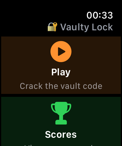 Vaulty Lock Menu